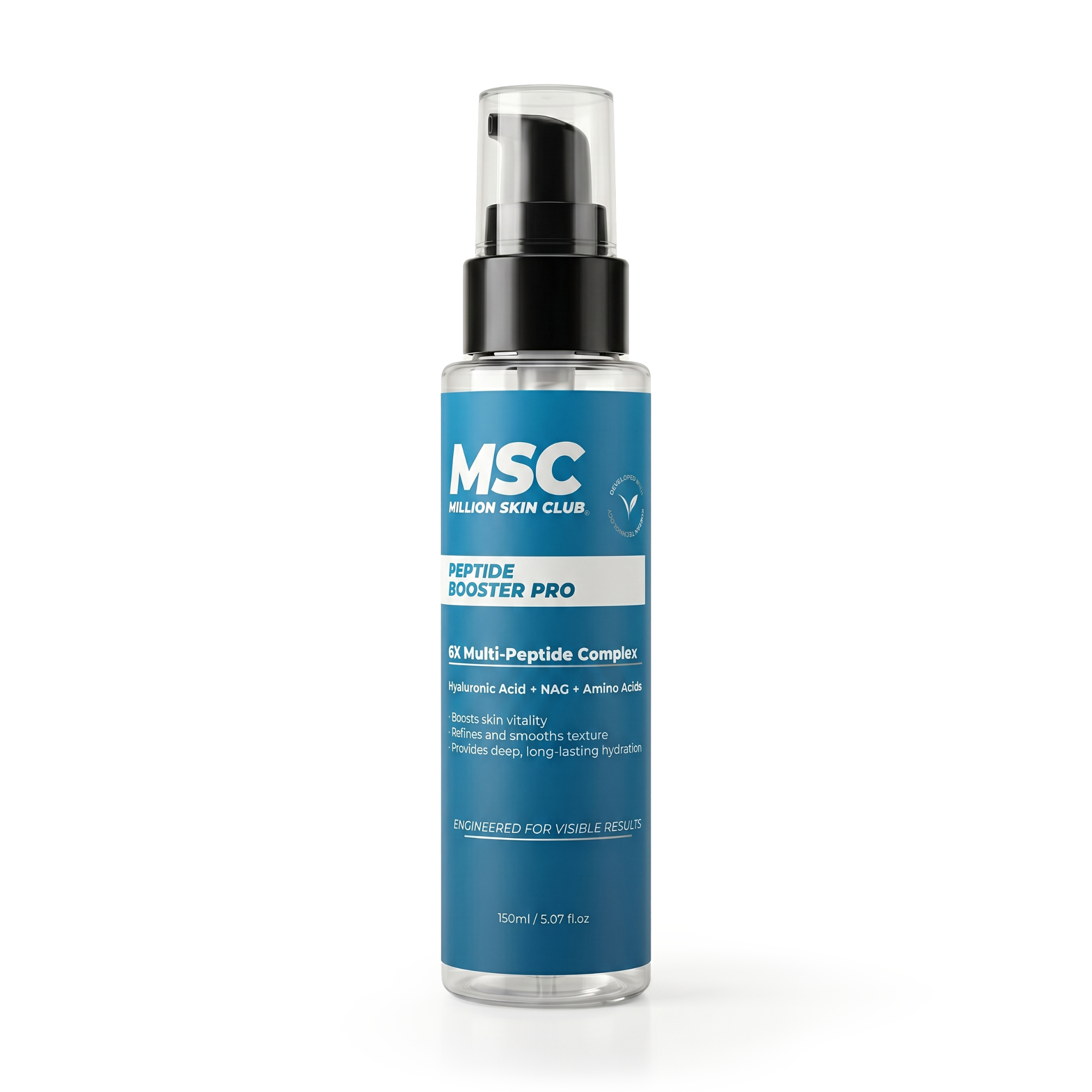 150 ml Peptide Booster Pro Gesichtsserum in der Produktflasche